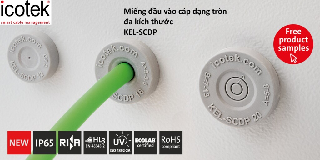 Banner - Icotek Miếng đầu vào tròn đa kích thước KEL-SCDP
