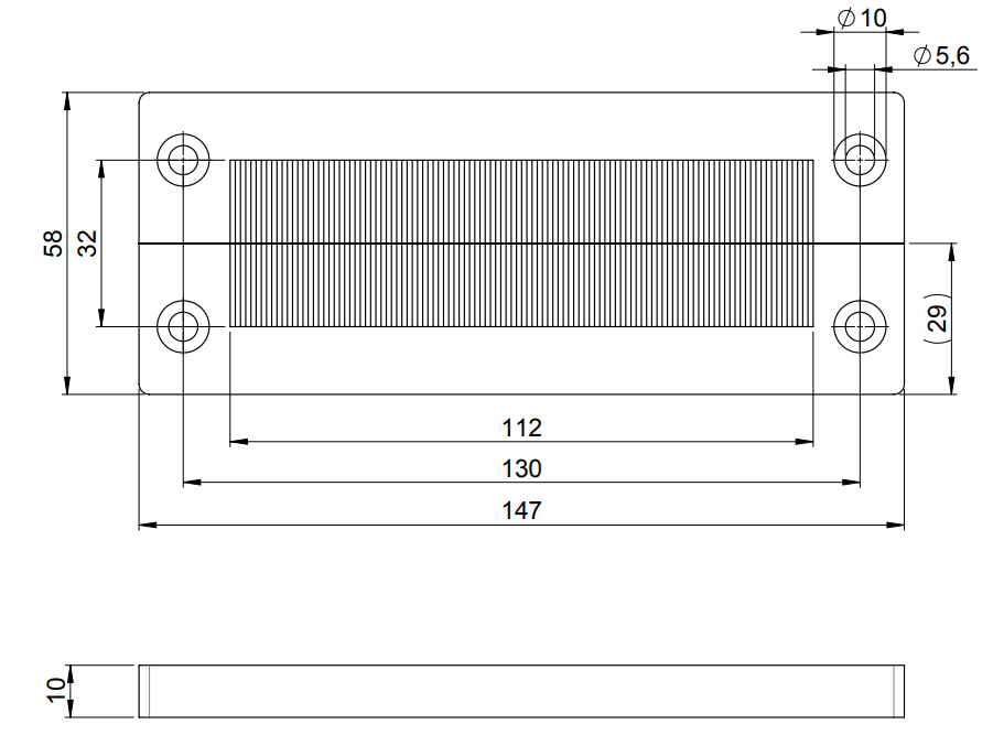 Thanh chắn bụi dạng chổi KEL-BES-S 51522.002 - kích thước