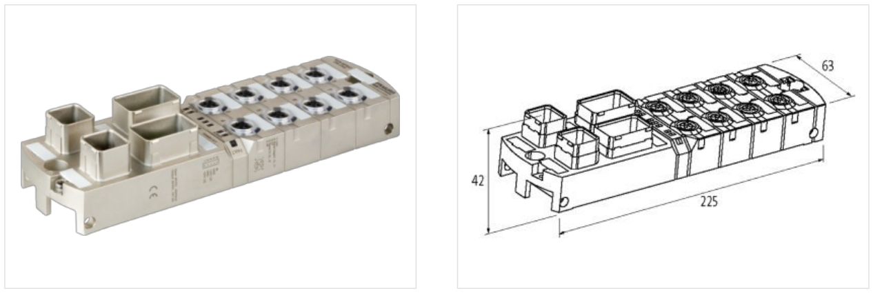 Murrelektronik Distribution IO MVK+ MPNIO DI8 DO8 IRT 55529 - detail