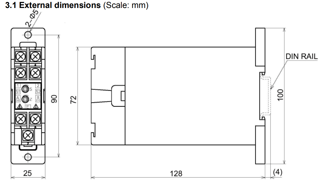 Biến dòng 0-5A AC to 4-20mA DC Shinko SCCT-0101-1 - dimension