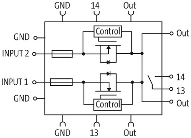 Module chuyển đổi nguồn dự phòng 24VDC 85495 - sơ đồ mạch