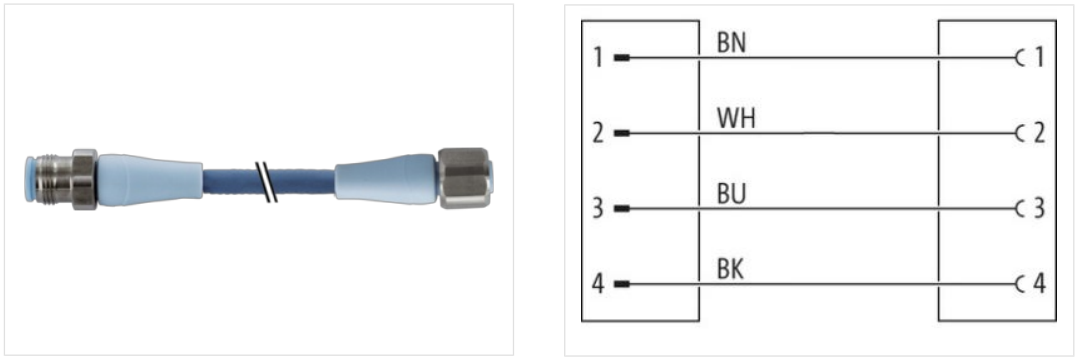 Đầu nối M12 male 0° _ M12 female 0° A-cod. 7024-40021-3211200 - Chi tiết 1