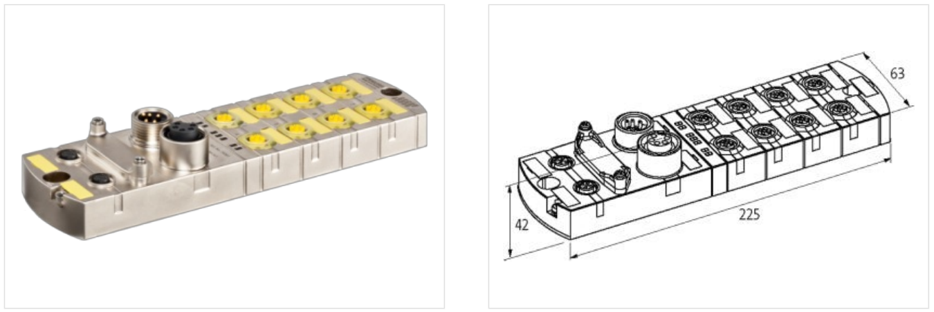 MVK ProfiNet/PROFIsafe Compact module, metal 55561 - detail