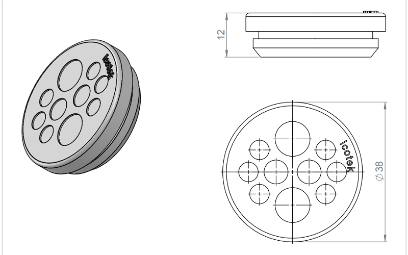 Miếng vào cáp KEL-DP 32/10 A grey 43532 - chi tiết