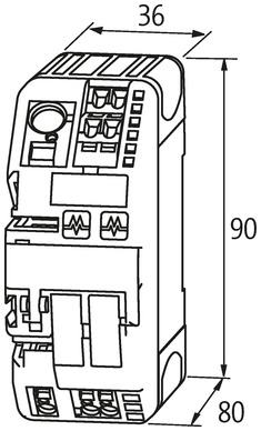 Mô-đun bảo vệ quá dòng 2 kênh 9000-41042-0100600 - kích thước