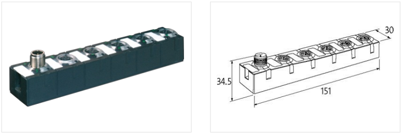 CUBE67 IO extension module 56611 - kích thước