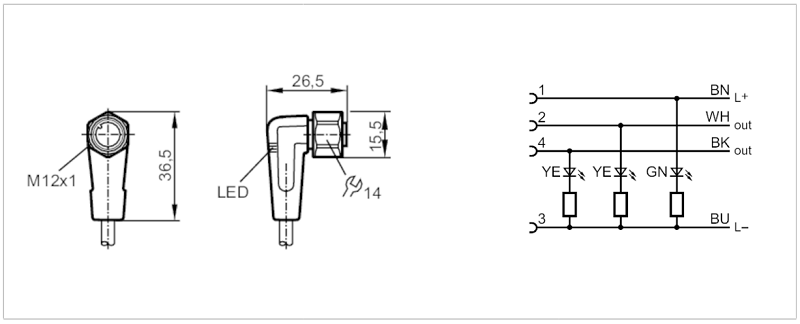 Cáp có đầu nối M12 25m IFM EVT009 - detail