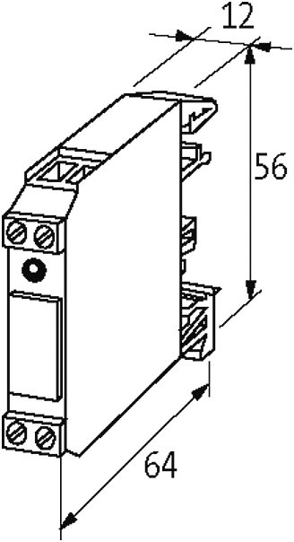 Relay bán dẫn 503398 - kích thước