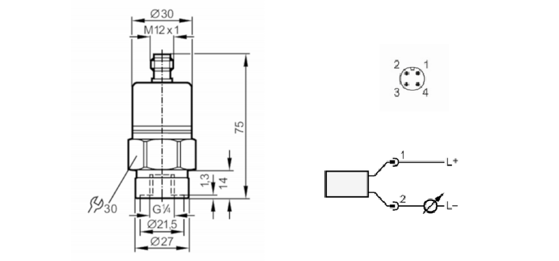 Cảm biến áp suất IFM PA3024 - detail