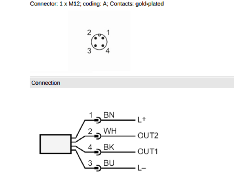 Cảm biến báo mức IFM LR3000 - connection