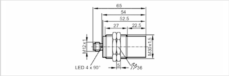 Cảm biến tiệm cận IFM IIT231 - kích thước