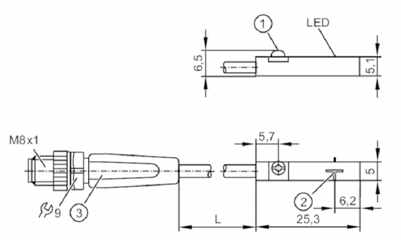 Cảm biến xi lanh IFM MK5102 - kích thước