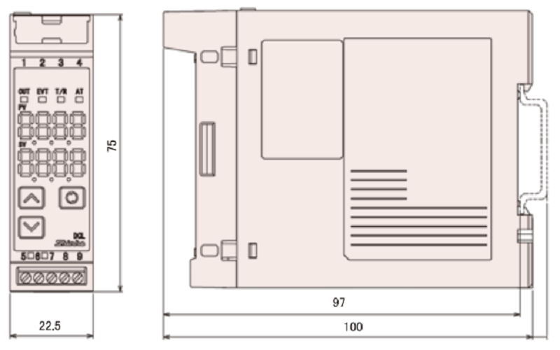 Bộ điều khiển nhiệt Shinko DCL-33A-SM, 1, C5 - dimension