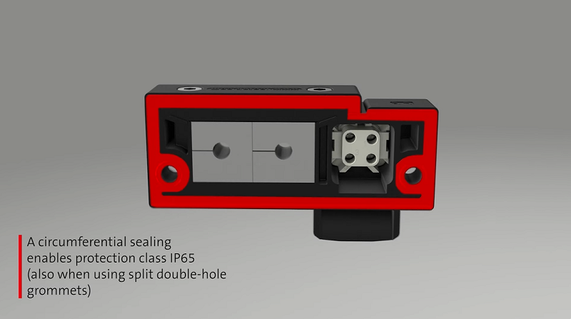 Split cable entry frame with Han 3A Han 4A connection - ron ở mặt sau