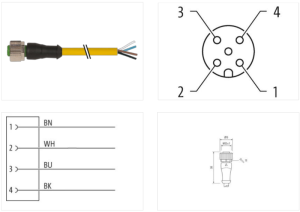 Đầu nối Murrelektronik M12 female 0° A-cod 7000-12221-0140500