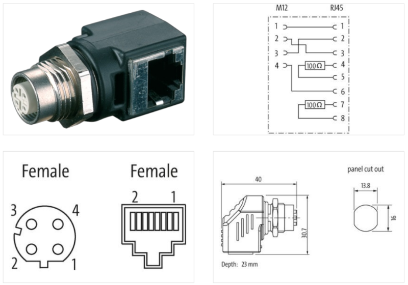 Adaptor Murrelektronik M12 female 7000-99052-0000000 - detail