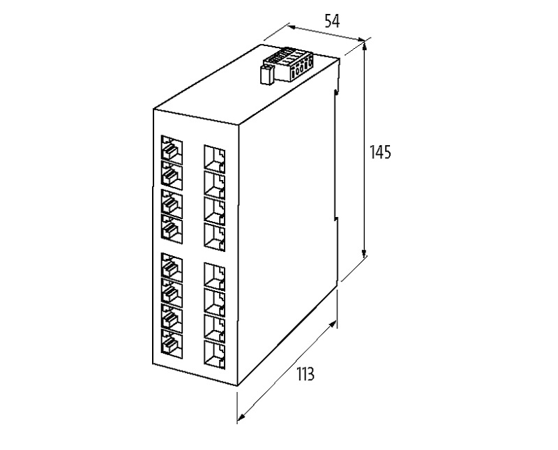 Murrelektronik-58174-TREE-16-TX-Metall-2GE-14-FE - DIMENSION