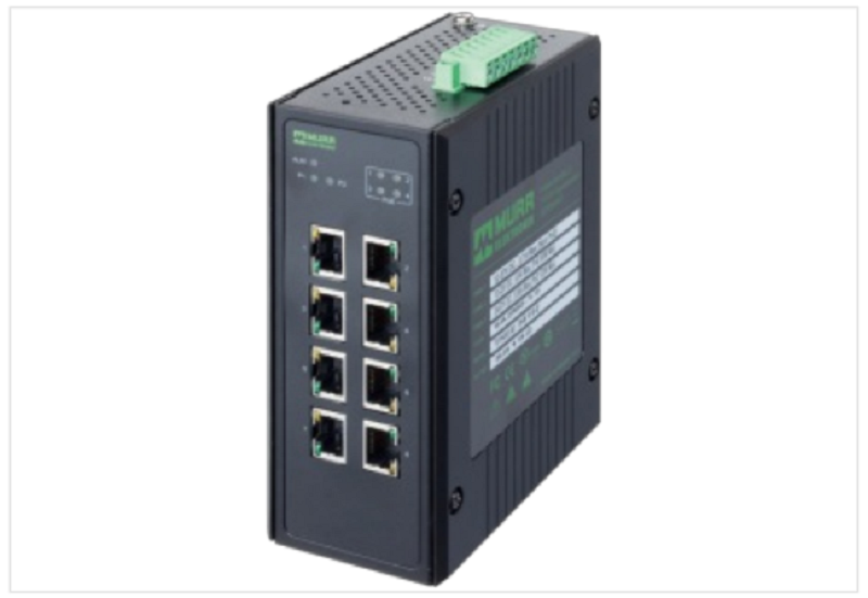 Murrelektronik 58192 8 Port unmanaged Gigabit Switch 4 PoE Ports IP20 metal - diện mạo