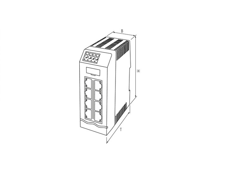 Murrelektronik-58825-Xelity-8TX-Managed-Switch - DIMENSION