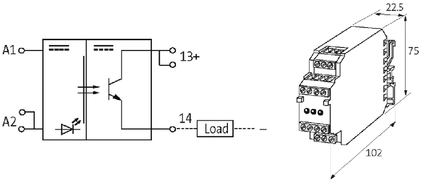 Murrelektronik AMS 10-43/5 OPTO-COUPLER MODULE 50044 - chi tiết