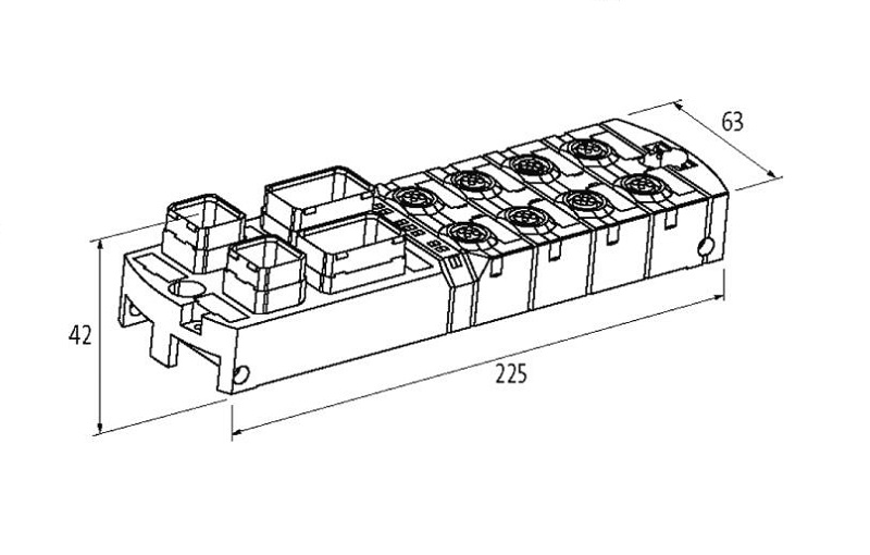 Murrelektronik-MVK-MPNIO-DI8-DI8-IRT-PUSH-PULL-555280 - Dimension