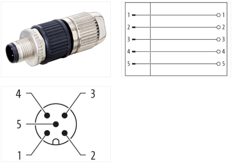 Đầu nối M12 cái, thẳng, A-code, IDC của Murrelektronik 7000-12533-0000000 - hình ảnh chi tiết