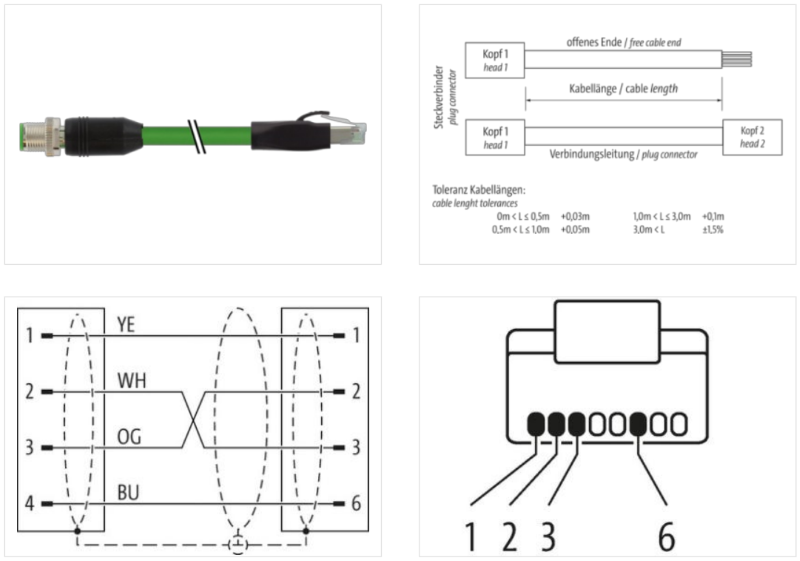 Đầu nối Murrelektronik M12 male 0° D-cod 7700-44711-S7V0500 - detail1