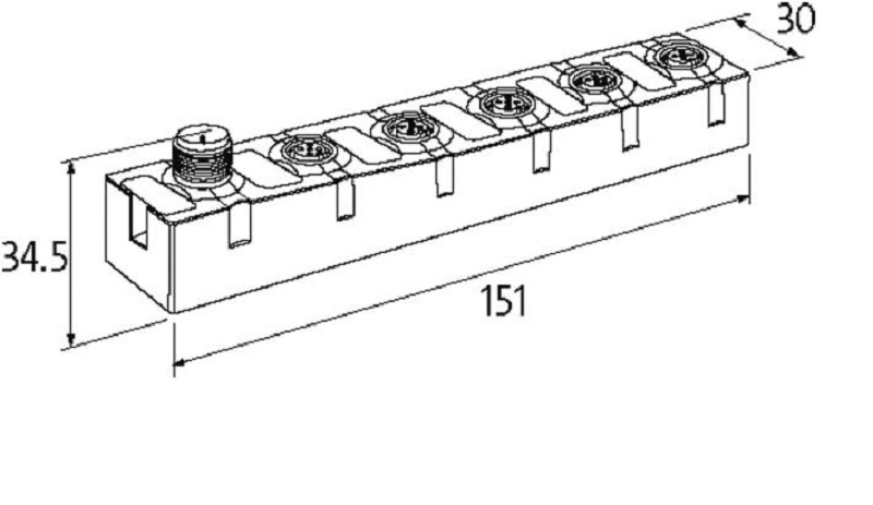 Khối I/O mở rộng Cube67 4 analog input 56731 - DINMENSION