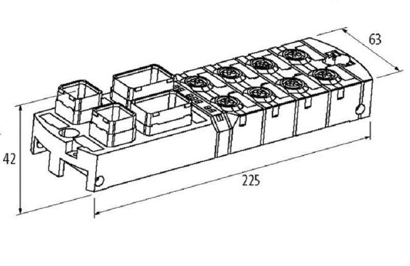 Murrelektronik-compact-module-I/O-IP67-MVK-metal-Profinet-55283 - DINMENSION