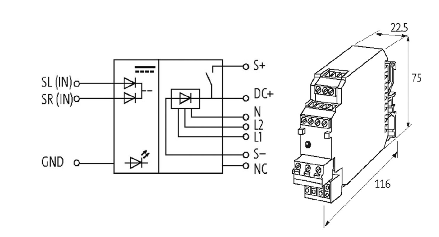 Bộ chuyển đổi tín hiệu 24 VDC sang 200 VDC 50003 - detail