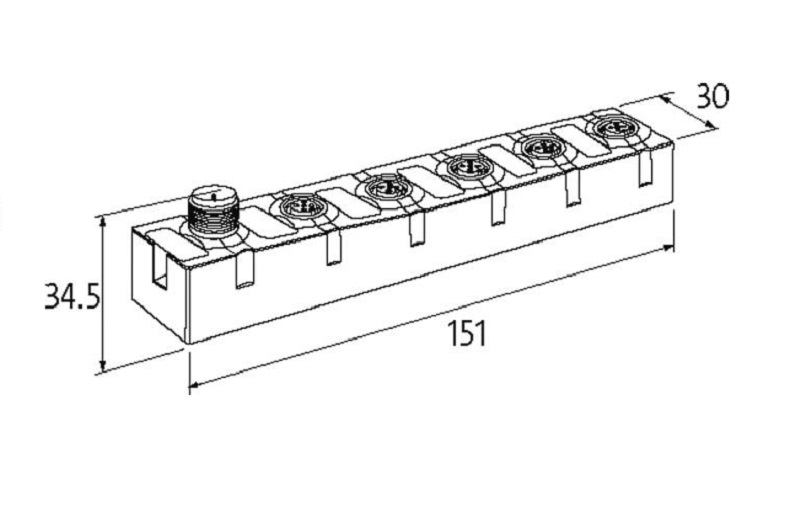 CUBE67 I/O EXTENSION MODULE 8 multifunction channels 56631 - DIMENSION