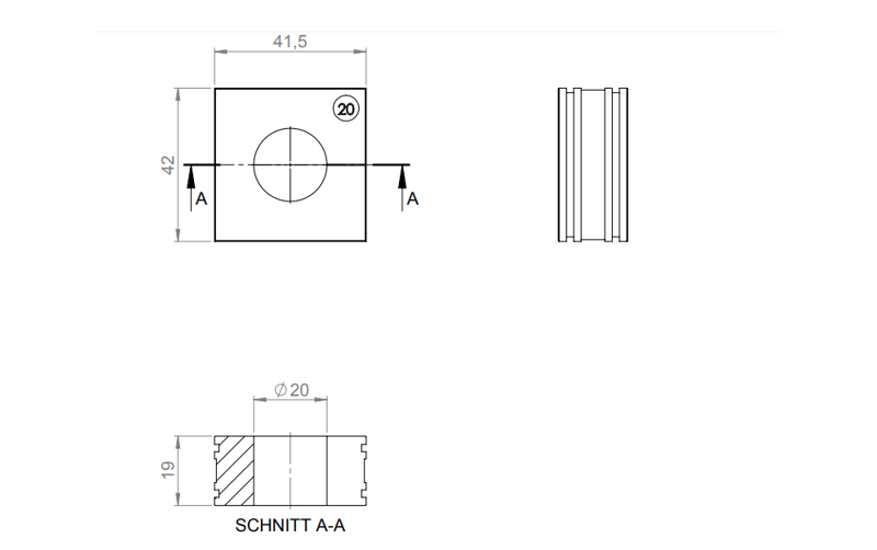 Icotek KT Cable grommets, grey 41220 - detail