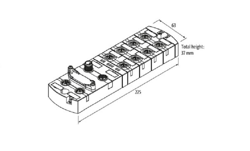 Khối I/O nhỏ gọn MVK Pro 54610 - Profinet  Murrelektronik - kích thước