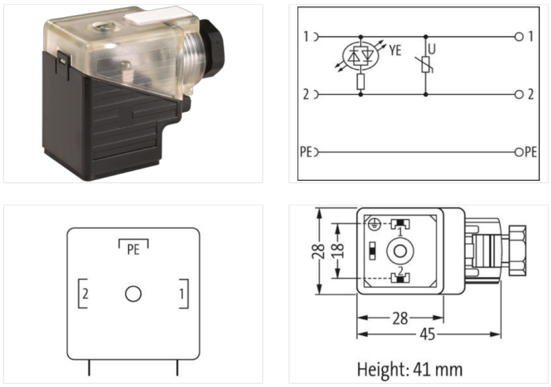 Đầu nối van Murrelektronik form A 7000-29161-0000000 - chi tiết