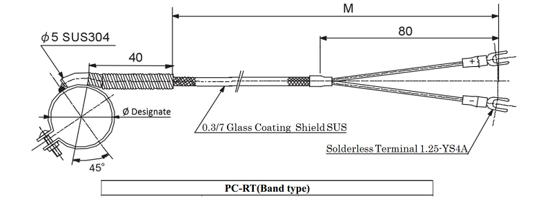 Thermocouple PC-RT - Đầu dò nhiệt độ sản xuất theo yêu cầu - bản vẽ customized