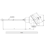 Thermocouple TC-E (K) - Đầu dò nhiệt độ sản xuất theo yêu cầu - header