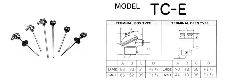 Thermocouple TC-E (K) - Đầu dò nhiệt độ sản xuất theo yêu cầu