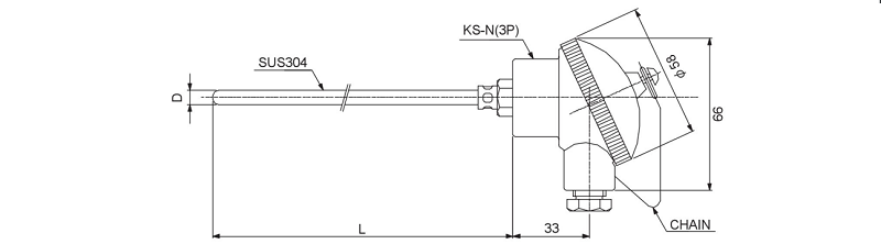 Thermocouple TC-R(D) - Đầu dò nhiệt độ sản xuất theo yêu cầu - bản vẽ customized