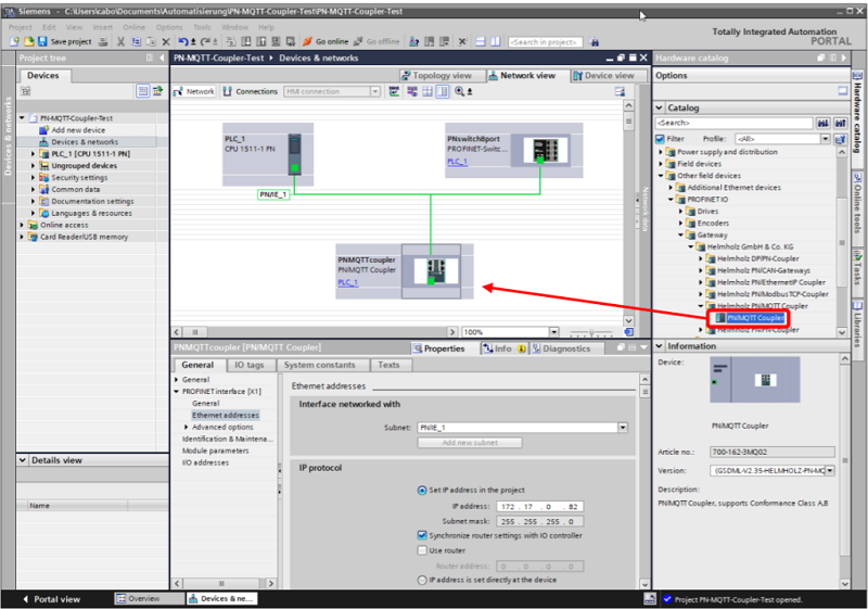 Bộ ghép nối mạng Profinet-MQTT Helmholz 700-162-3MQ02 - TIA-portal integration