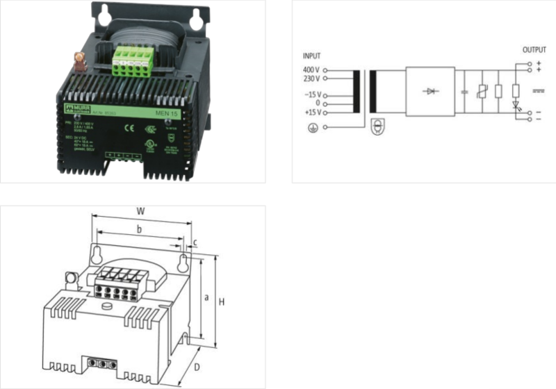 Bộ nguồn 1-2 pha chỉnh lưu Murrelektronik MEN 85353 - detail