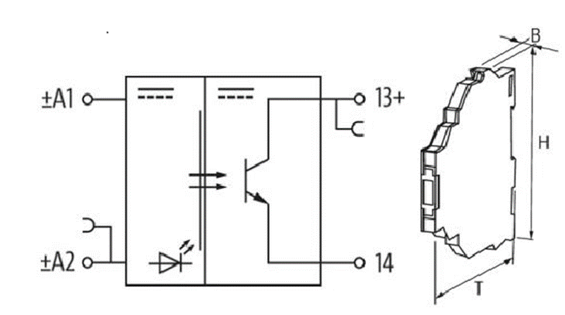 Rơ-le bán dẫn MIRO 6.2 6652519 - mạch điện bên trong