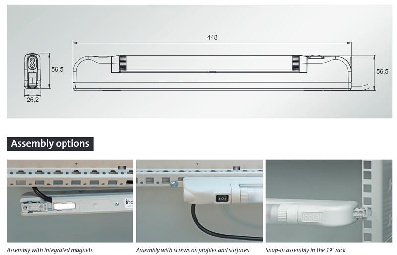 Đèn led Icotek LED system ALLIO 24V DC, 7.2W 81100 - DETAIL