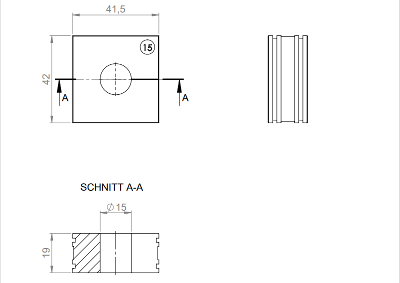 Icotek đệm cáp KTG 15 xám 41265 - detail