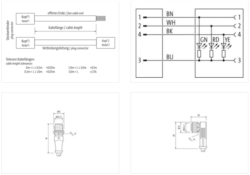 Cáp có đầu nối M12  male - M12 female Murrelektronik 7000-40343-8460300 - detail 2