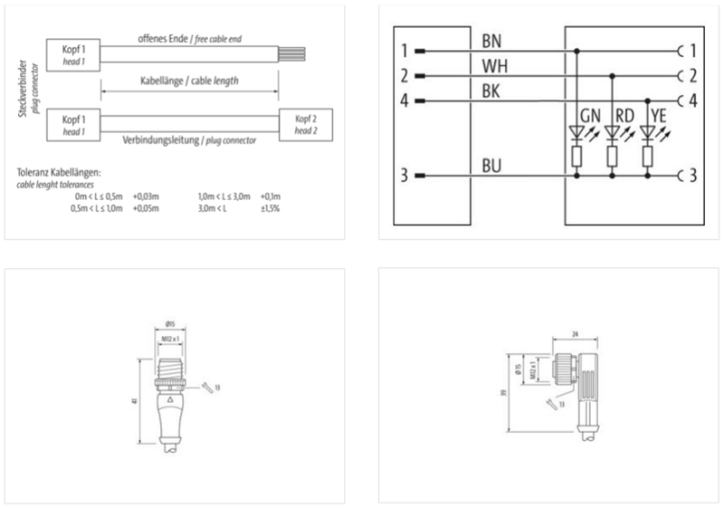 Cáp có đầu nối M12  male - M12 female Murrelektronik 7000-40343-8460500 - detail 2