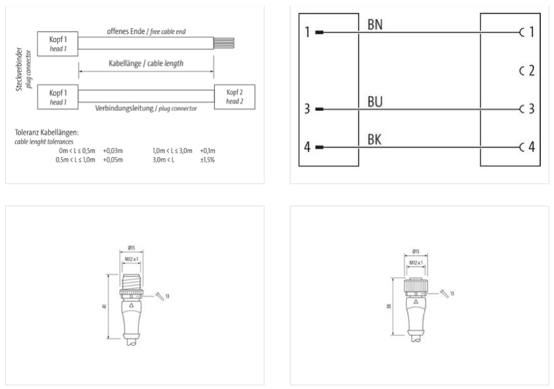 Đầu nối M12 - M12 A-code có cáp 15m 7000-40001-6331500 - detail 2