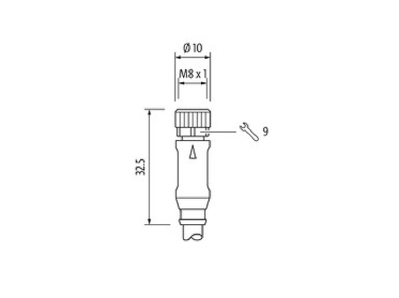 Đầu nối M8, A-cod, có cáp Murrelektronik 7000-08041-6500200 - DIMENSION