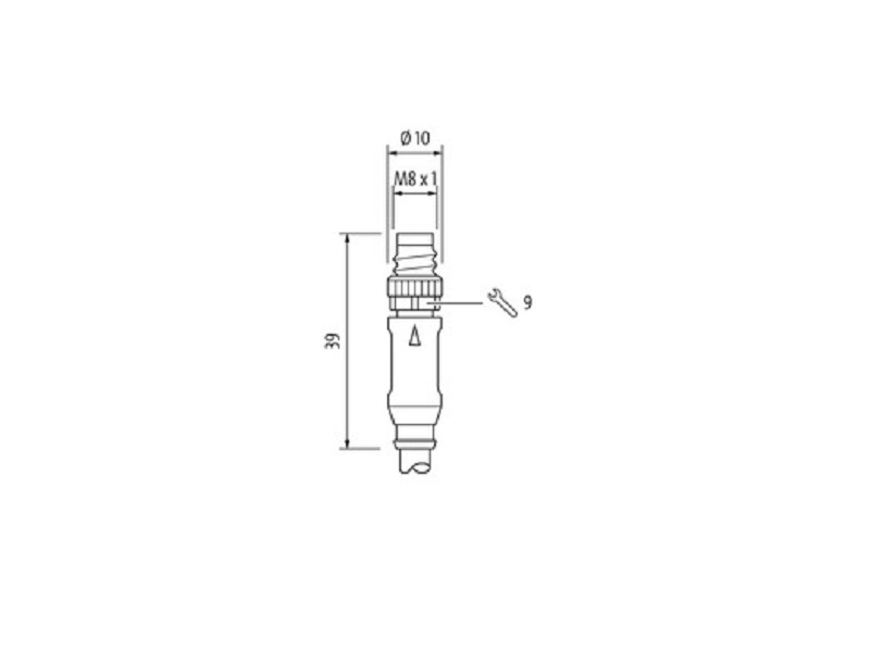 Đầu nối M8 - M8, A-code, có cáp Murrelektronik 7000-88011-6310030 - DIMENSION