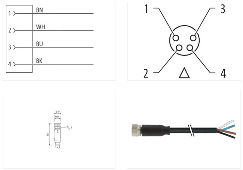 Đầu nối M8 female có cáp A-code Murrelektronik 7000-08061-6110500 - detail
