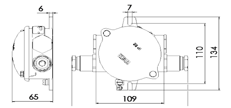 Hộp nối chống cháy nổ (Ex-Junction boxes) - dimension